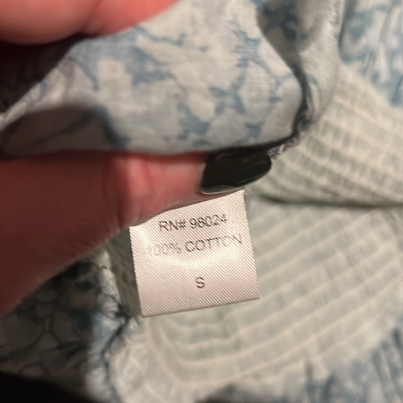 Love the Label Anthropologie Smocked Ruffle Flutter Sleeve Crop Top Tank - Picture 5 of 5